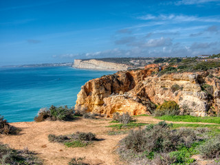 Fototapeta na wymiar Cliffs in Lagos. Algarve, Portugal.