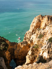 Cliffs in Lagos. Algarve, Portugal.
