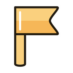 flag marker internet web technology interface line and fill style icon