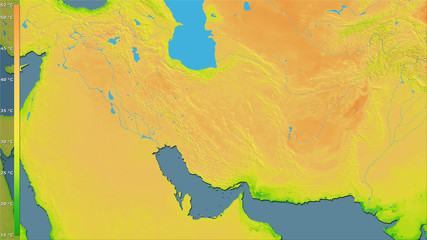 Iran, annual range - raw data