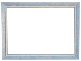 Blue photo frame. Isolated object