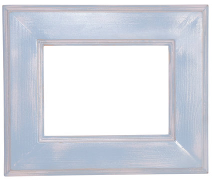 Blue Photo Frame. Isolated Object