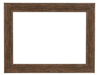 Brown photo frame. Isolated background.