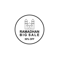 ramadan big sale vector isolated on white background. vector illustration. EPS10