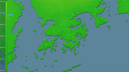 Fototapeta premium Hong Kong, annual range - raw data