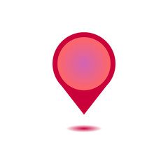 Pin location icon vector logo