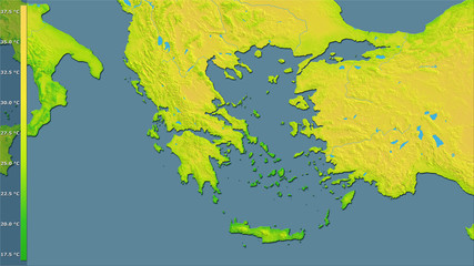 Greece, annual range - raw data