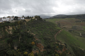 Fototapeta na wymiar Landscape of the new bridge of Ronda