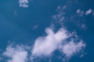Beautiful blue sky with moving clouds. Sky with clouds. Weather. Nature. Clouds. Blue. Blue beautiful sky with clouds and sun.