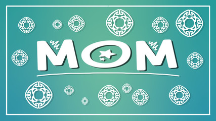 MOM Banner with green background