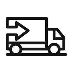 delivery cargo service logistic truck transport line style icon