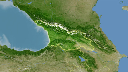 Georgia, satellite B - light glow