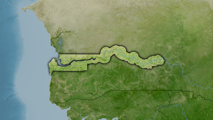 Gambia, satellite B - dark glow