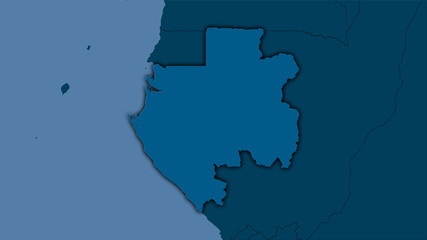 Fototapeta premium Gabon, solid - dark glow