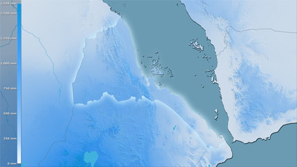 Eritrea, annual precipitation - light glow