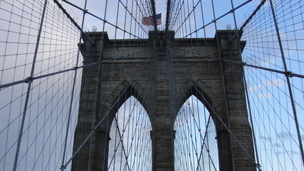 Low Angle View Of Suspension Bridge