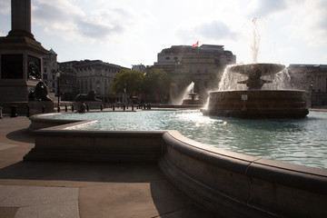 Trafalgar Square during lockdown. London