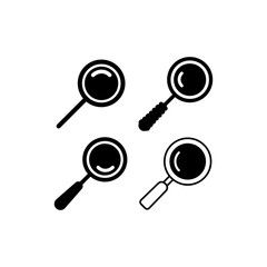 Magnifying glass icon vector logo