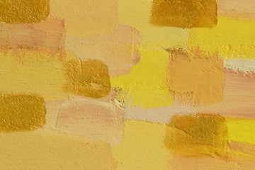 Wall texture grunge background with a lot of copy space. Colorful abstract painted background. Yellow painted wall texture.