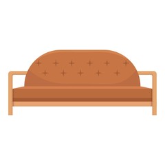 Camel style soft sofa icon. Cartoon of camel style soft sofa vector icon for web design isolated on white background