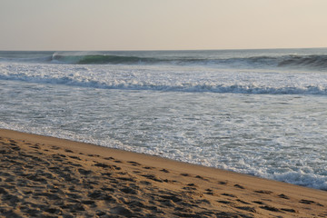 Playa en el atardecer 