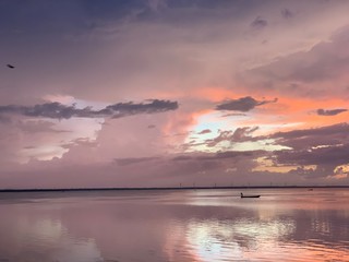 sunset over the sea