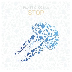 environmental banner plastic garbage trash marine life in our ocean decor