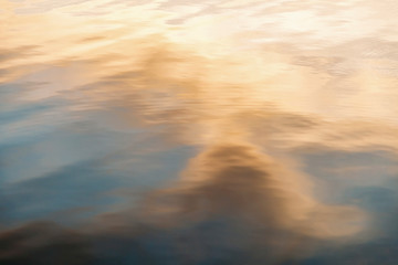 reflection of the Golden sky in the sea