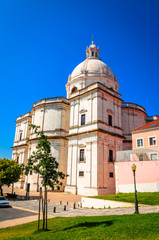 Fototapeta na wymiar View of the national pantheon ( Santa Engracia Church) in Lisbon, Portugal