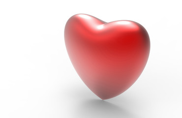 metallic heart, 3d rendering