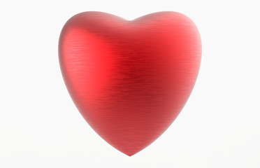 metallic heart, 3d rendering