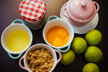 Pastry ingredients sweet candy tasty