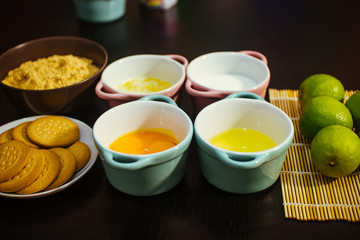 Pastry ingredients sweet candy tasty