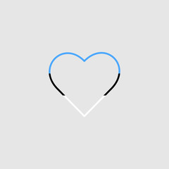 Estonia flag heart graphic element Illustration template design