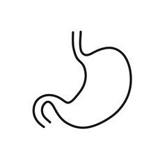 human stomach doodle icon, vector illustration