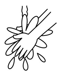 手洗い(線画)