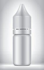 Dropper bottle on background. Matt surface version.