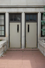 Fototapeta na wymiar Exterior double doors