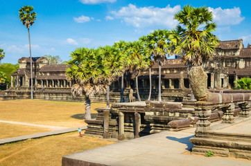Fototapeta na wymiar Ancient temple complex Angkor Wat, Siem Reap, Cambodia.