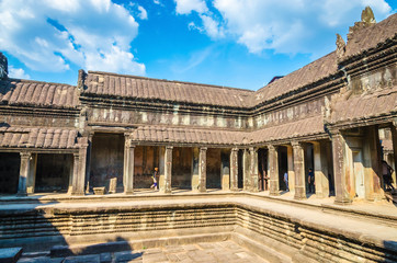 Fototapeta premium Ancient temple complex Angkor Wat, Siem Reap, Cambodia.