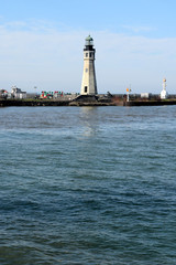 Lighthouse Beacon Guidance on Lake Erie in Buffalo New York Mouth of the Niagara River