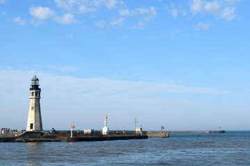 Lighthouse Beacon Guidance on Lake Erie in Buffalo New York Mouth of the Niagara River
