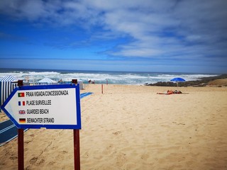 sign on the beach