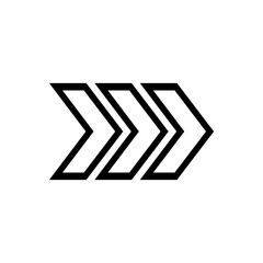 Arrow righ icon vector logo