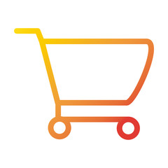 online market shopping cart internet web technology interface gradient style icon