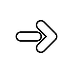 Fototapeta premium Arrow righ icon vector logo