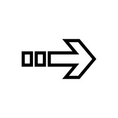 Arrow righ icon vector logo