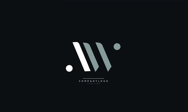 AW Letter Logo Design Icon Vector Symbol