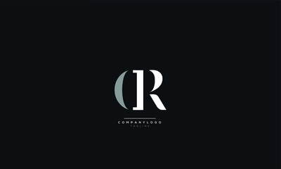 CR Letter Logo Design Icon Vector Symbol