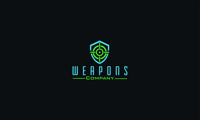 Weapon target logo design template